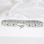 Sans prix de réserve - Bracelet Plaqué or Saphir - Diamant -