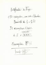 Bernard Buffet (1928-1999) - Justificatif de tirage avec