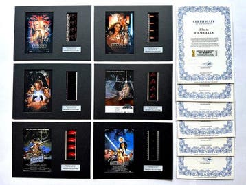 Star Wars – Rare Complete Saga Set of 6 Mounted 35mm Film, Nieuw