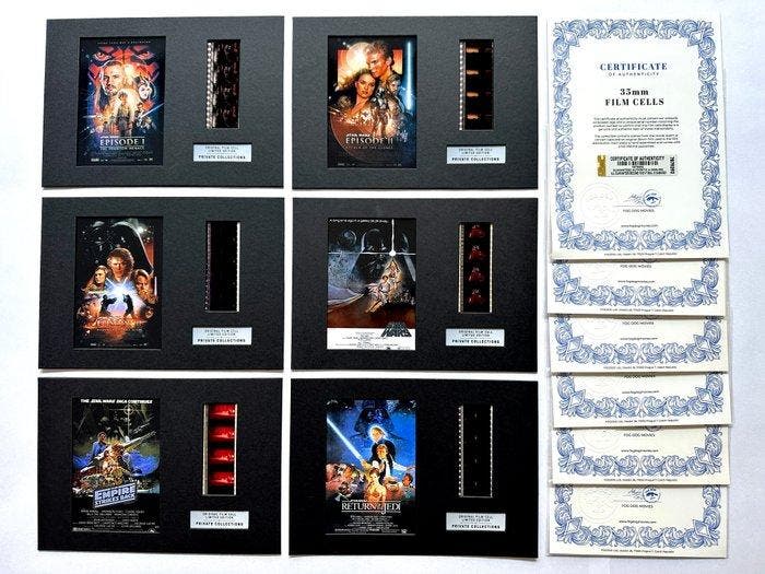 Star Wars – Rare Complete Saga Set of 6 Mounted 35mm Film, Verzamelen, Film en Tv