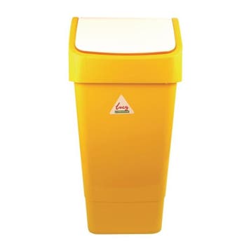 Afvalbak | SYR | Kunststof (Geel) | 50L | Tuimeldeksel |, Verzenden, Nieuw in verpakking