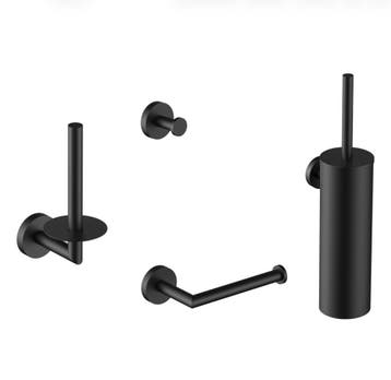WEBO Prime 4-delige badkamer accessoireset – diverse kleuren, Verzenden