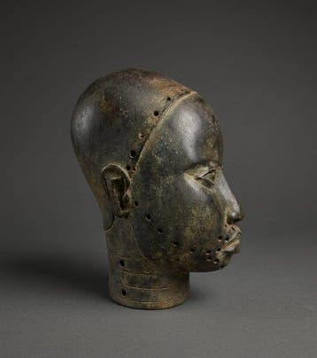 Tête Oba-bronze - Nigeria, Antiquités & Art