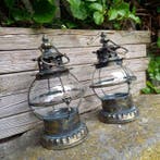 2 Candle Lanterns - Lantaarn (2) - Glas, Metaal