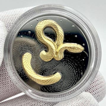 Cameroun. 2000 Francs 2024 Cameroon – Herpeton Snake – 1 oz