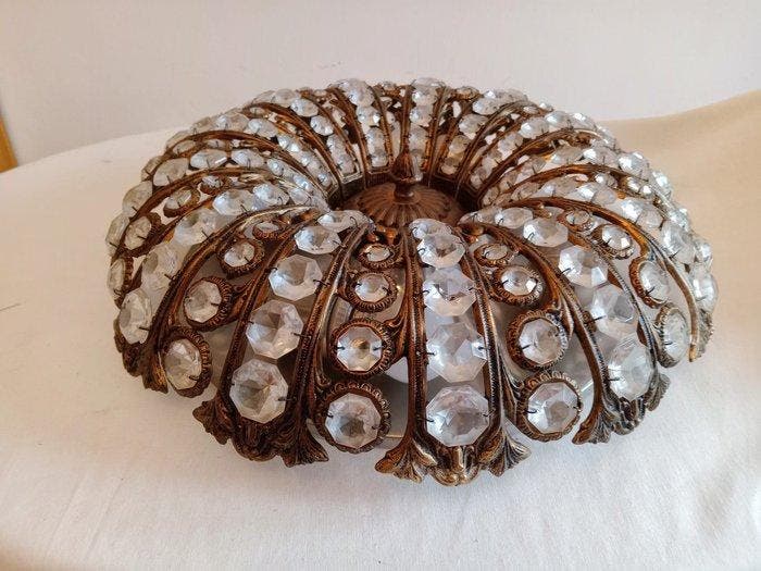 Peris Andreu Chinon - Plafondlamp - Brons, Messing, Kristal, Antiek en Kunst, Curiosa en Brocante