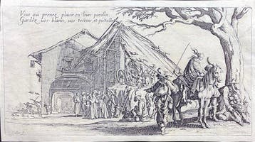 Jacques Callot (1592-1635) - La sosta degli zingari , dalla