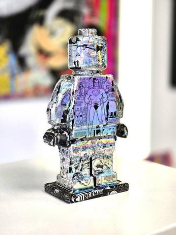 Patryk Konrad - Lego holographic comic Superman sculpture,, Antiquités & Art