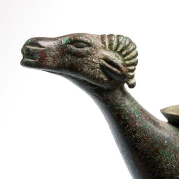 Elamietisch Brons Rhyton met ramshoofd