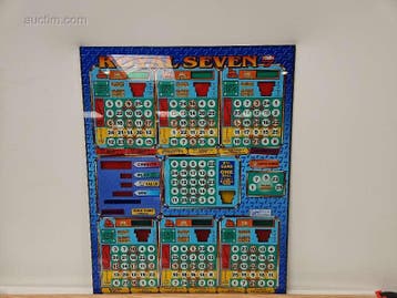Originele frontplaat van bingo- en spelautomaat...