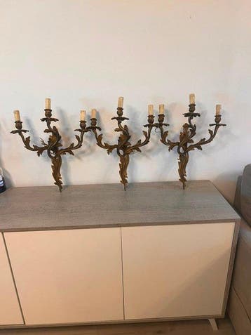 Kandelaber (3) - Brons, massief messing - Geen minimumprijs