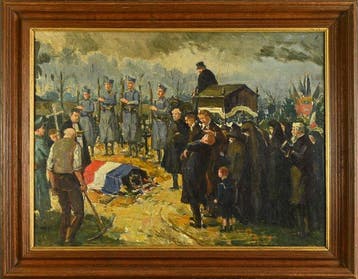 Gustave Moïse (1879-1955) - Linhumation dun soldat, Antiek en Kunst