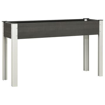 vidaXL Plantenbak verhoogd 120x40x75 cm HKC grijs, Verzenden, Nieuw