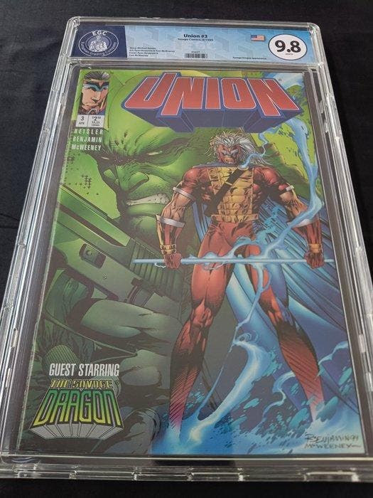 Union (Vol. 2) #3 + #4 - EGC 9.8 + 9.8 - Savage Dragon, Boeken, Strips | Comics
