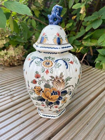 Royal Delft - M.H.C. Fransen - dekselvaas (3) - 7710 en 6965, Antiek en Kunst