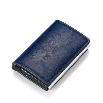 RFID Creditcard Houder Portemonnee - Vintage Leren Aluminium, Verzenden, Nieuw
