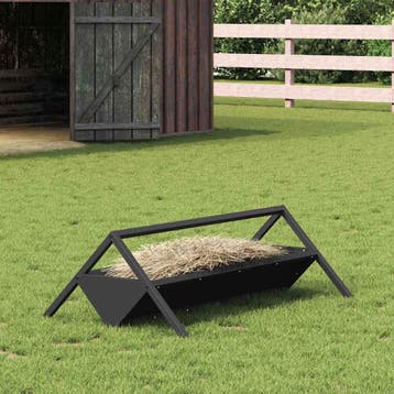 vidaXL Voederbak voor vee Zwart 111 x 76 x 38 cm 10 kg, Verzenden