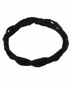 Haarband Sport 3cm - Gevlochten Elastiek - Zwart
