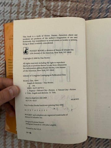 Dan Brown - Signed by Dan Brown 1 edition Angels & Demons +, Antiek en Kunst