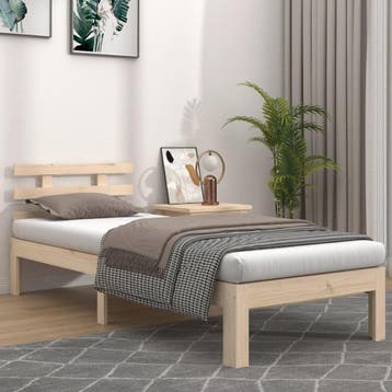 vidaXL Bedframe massief hout 100x200 cm, Verzenden, Nieuw