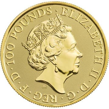 Verenigd Koninkrijk. 100 Dollars 2020 1 oz £100 GBP UK Gold