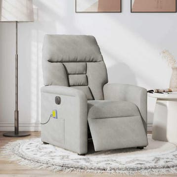 vidaXL Massagestoel elektrisch verstelbaar microvezelstof, Verzenden, Nieuw