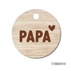 Sleutelhanger hout  Papa (kaartjes en overige, OUTLET), Ophalen of Verzenden