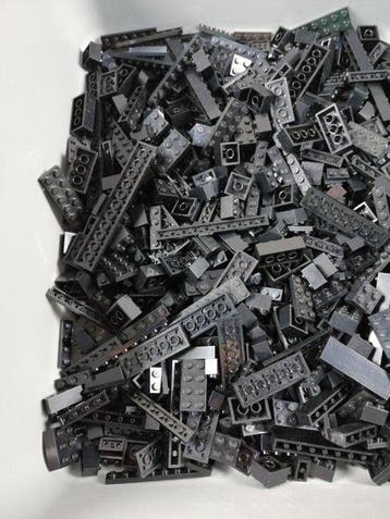 Lego - geen serie - 01. Partij van 1000 zwarte bouwstenen -, Nieuw