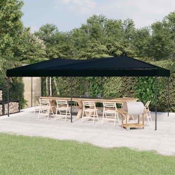vidaXL Partytent inklapbaar 3x6 m zwart, Verzenden