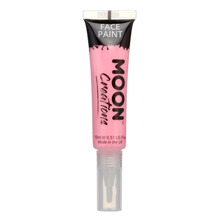 Moon Creations Face Paint with Brush Applicator Pink 15ml, Hobby & Loisirs créatifs, Articles de fête, Envoi