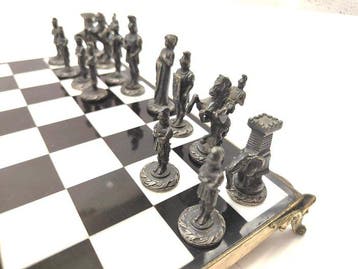 Schaakspel - Luxe verzamelchessset met schaakstukken van, Antiek en Kunst