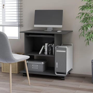 vidaXL Computerbureau 80x50x75 cm spaanplaat grijs, Huis en Inrichting, Bureaus, Verzenden, Nieuw