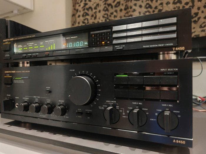 Onkyo - A-8450 en T 4450 - Tuner Solid state geïntegreerde, TV, Hi-fi & Vidéo, Radios