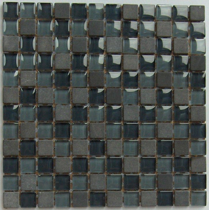 Wand Mozaïek Tegels Factory Glas/Marmer Zwart - Matje 30x.., Bricolage & Construction, Dalles & Carrelages, Enlèvement ou Envoi