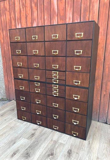 Dressoir - Verguld messing, Multiplex - Vakmeubel afkomstig
