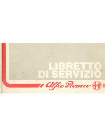 1989 ALFA ROMEO 75 ONDERHOUDSBOEKJE ITALIAANS, Ophalen of Verzenden