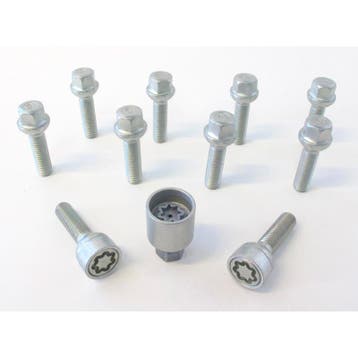 H&R Wielboutenset bolkonisch R12 M12x1.50 - Lengte 50mm - 10, Verzenden