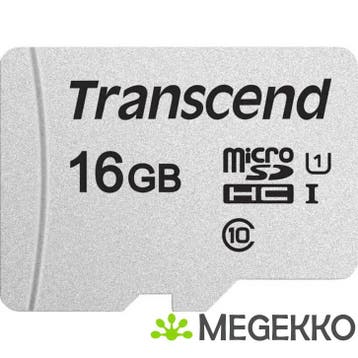 Transcend microSDHC 300S 16GB + SD-adapter, Computers en Software, RAM geheugen, Verzenden, Nieuw