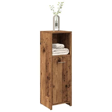 vidaXL Badkamerkast 30x30x95 cm bewerkt hout oud houtkleurig, Verzenden, Nieuw