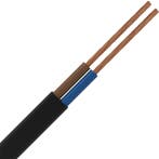 VMVL zwarte stroomkabel 2x0,75mm 50m KEMA-KEUR voor LED, Doe-het-zelf en Bouw, Elektriciteit en Kabels, Verzenden, Nieuw
