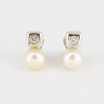 Boucles doreilles - 18 carats Or blanc - 0.50ct. tw., Bijoux, Sacs & Beauté, Boucles d'oreilles