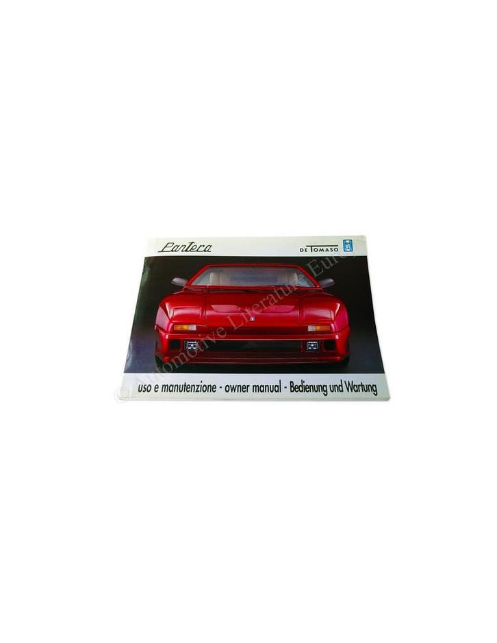 1992 DE TOMASO PANTERA SI INSTRUCTIEBOEKJE, Auto diversen, Handleidingen en Instructieboekjes, Ophalen of Verzenden