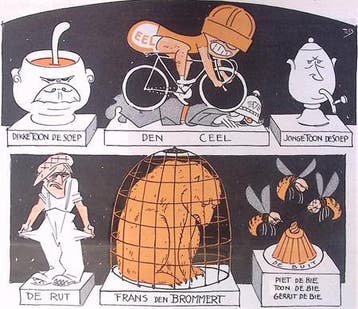 Spotprent over de Bende van Oss (lijst optie, Lithos), Verzenden