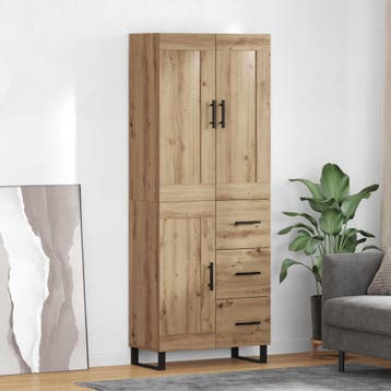 vidaXL Highboard 2 st Artisan Eiken 69,5 x 34 x 180 cm, Verzenden, Nieuw