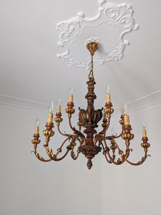 Lustre - Fer - Florentin gigantesque, Antiquités & Art, Antiquités | Autres Antiquités