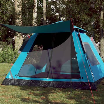 vidaXL Koepeltent 5-persoons snelontgrendeling blauw, Caravans en Kamperen, Verzenden, Nieuw