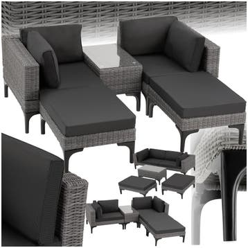 Rotanlounge met aluminium frame Bellaria - grijs, Verzenden, Nieuw