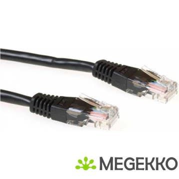 ACT Zwarte 10 meter LSZH U/UTP CAT6 patchkabel met RJ45, Verzenden, Nieuw