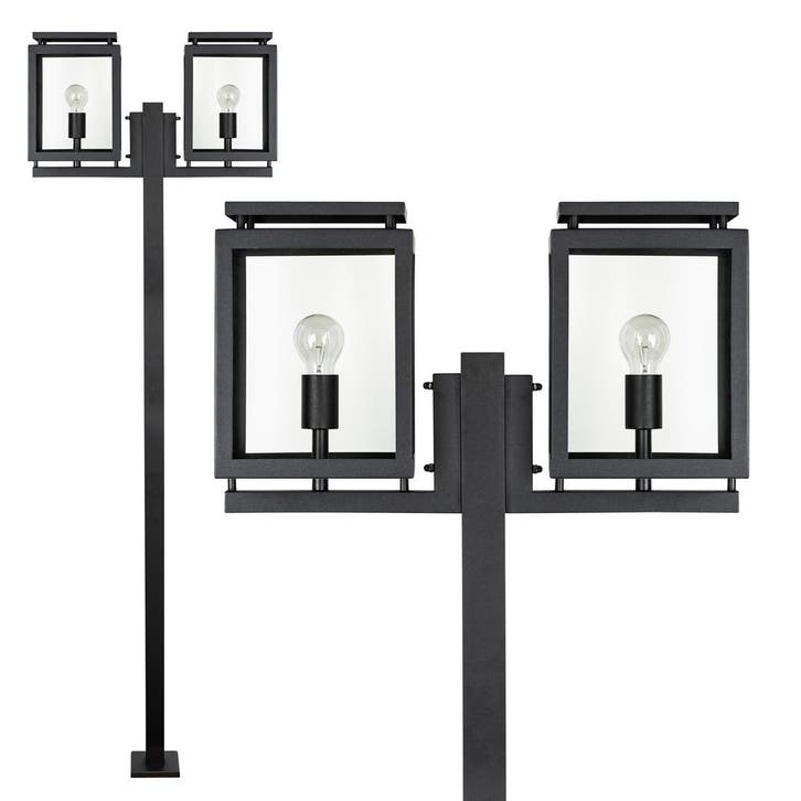 Tuinverlichting Modern Vecht lantaarn 2-lichts, Tuin en Terras, Buitenverlichting, Verzenden