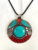 - Tibet Zilver - Turkoois - Koraal - Hanger